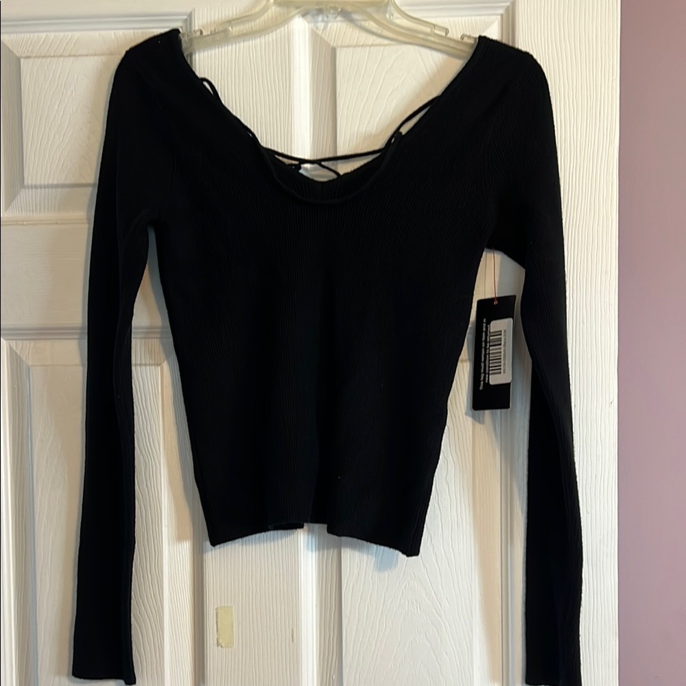 Be Cool Black Long Sleeve Sweater
